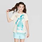 Disney Girls' Aladdin Jasmine Short Sleeve T-shirt - White/blue