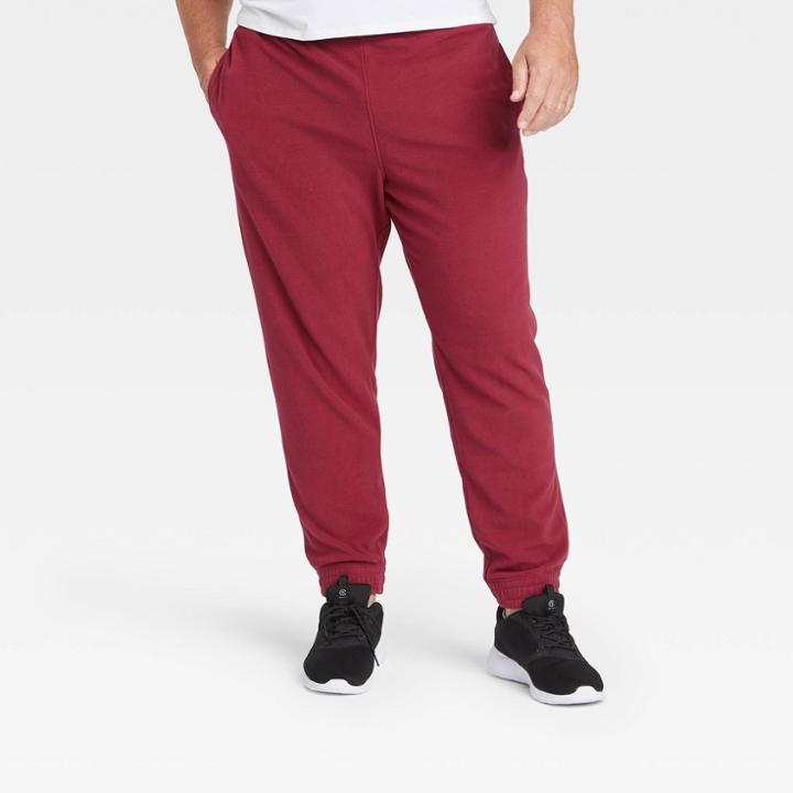 Men's Fleece Pants - All In Motion Dark Red
