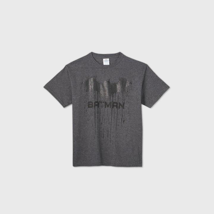Warner Bros. Boys' Batman Short Sleeve Graphic T-shirt - Gray