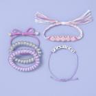 Girls' 5pk 'fearless' Bracelet Set - More Than Magic , Pink/purple