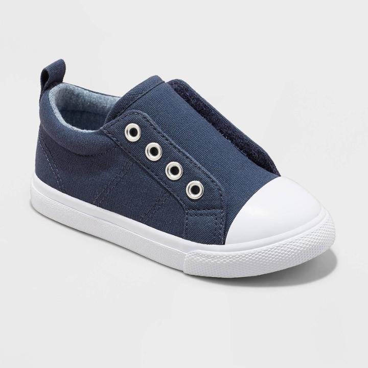 Toddler Boys' Dwayne Slip-on Apparel Sneakers - Cat & Jack Navy