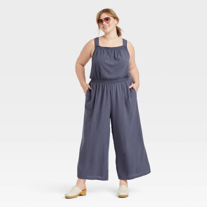Women's Plus Size Tank Jumpsuit - Universal Thread Gray