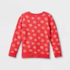 Girls' Crewneck Fleece Pullover Sweatshirt - Cat & Jack Light Red