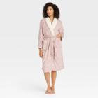 Women's Cozy Faux Fur Robe - Stars Above Pink