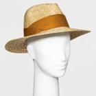 Women's Straw Panama Hat - A New Day Natural One Size, Brown