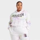 Women's Stranger Things Plus Size Palace Arcade Hooded Graphic Sweatshirt - White Tie-dye