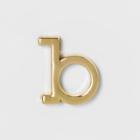Target Women's Fashion Stick On Initial Letter B - Gold, Bright Gold Initial