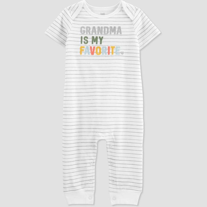 Baby 'grandma Is My Favorite' Romper - Just One You Made By Carter's Gray Newborn