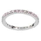 Journee Collection 1/4 Ct. T.w. Round-cut Cz Eternity Prong-set Ring In Sterling Silver - Pink,