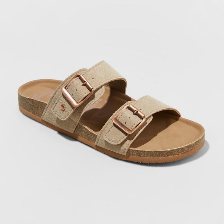 Women's Mad Love Wide Width Keava Footbed Sandal - Taupe (brown) 7w,