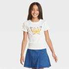 Girls' Shrunken T-shirt - Art Class White