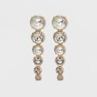 Sugarfix By Baublebar Dramatic Crystal Drop Earrings - Clear, Girl's