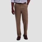 Haggar Men's Premium No Iron Classic Fit Flat Front Casual Pants - British Khaki 32x30, Men's, British Green