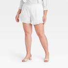 Women's Plus Size Pull-on Shorts - Who What Wear White