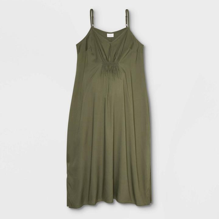 Slip Maternity Dress - Isabel Maternity By Ingrid & Isabel Olive Green
