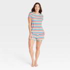 No Brand Women's Striped Matching Family Pajama Set - Rainbow