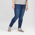 Maternity Plus Size Inset Panel Skinny Jeans - Isabel Maternity By Ingrid & Isabel Dark Wash 16w, Women's, Blue