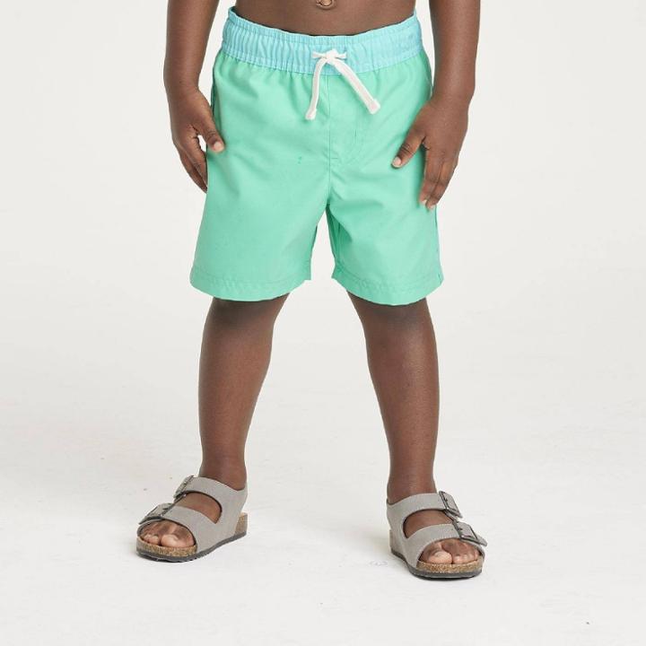 Toddler Boys' Solid Swim Shorts - Cat & Jack Turquoise Blue