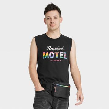 Pride Adult Schitt's Creek Rosebud Motel Tank Top - Black
