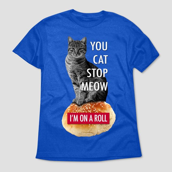 Dynasty Apparel Men's I'm On A Roll Short Sleeve Graphic T-shirt - Royal