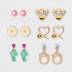 Girls' 6ct Bee Theme Earrings - Cat & Jack Gold