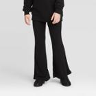 Girls' Brushed Hacci Flare Pants - Art Class Black