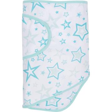 Miracle Blanket Swaddle Wrap - Stars Aqua,