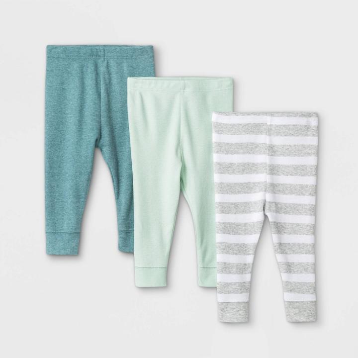 Baby Boys' 3pk Pull-on Pants - Cloud Island Mint Green Newborn