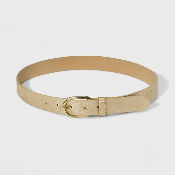 Women's Vintage Metallic Belt - Universal Thread Gold