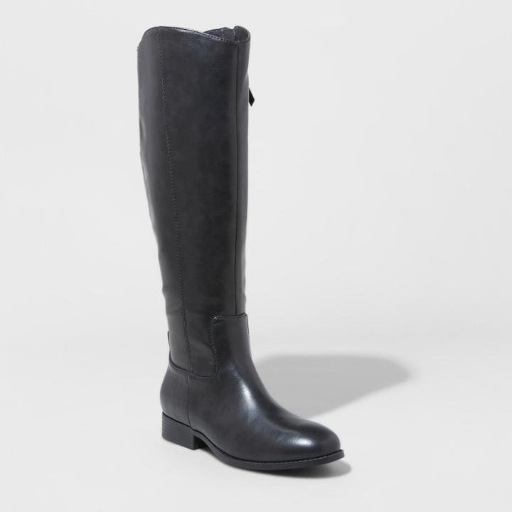 Women's Brisa Wide Width Riding Boots - Universal Thread Black 7.5w,
