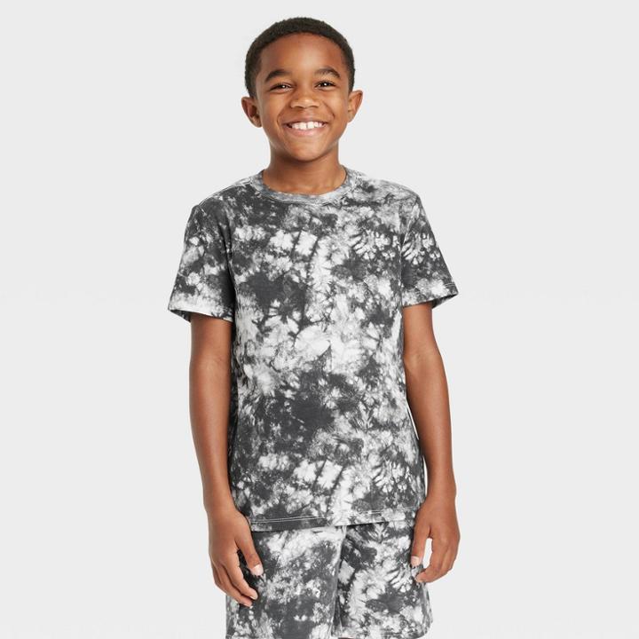 Boys' Short Sleeve Tie-dye T-shirt - Cat & Jack Gray