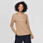 Women's Regular Fit Long Sleeve Hooded Sweatshirt - A New Day Brown