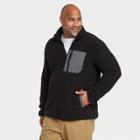 Men's Tall Full-zip Sherpa Jacket - Goodfellow & Co Black