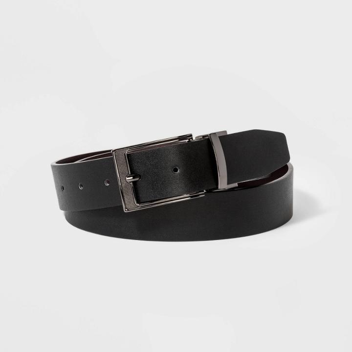 Men's Modern Reversible Belt - Goodfellow & Co Black