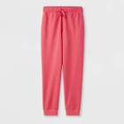 Girls' Adaptive Fleece Jogger - Cat & Jack Coral M, Size: M