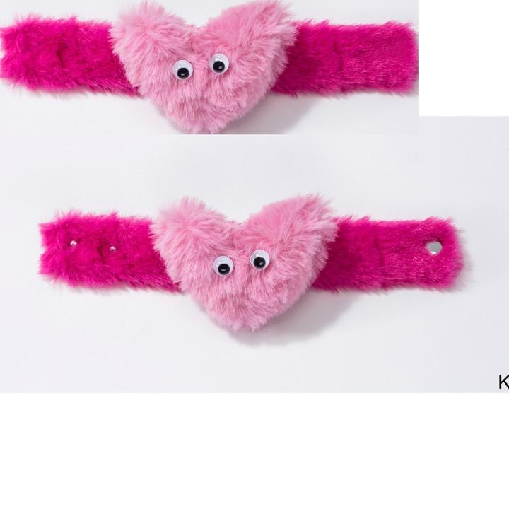 Girls' Faux Fur Heart Cuff Bracelet - Cat & Jack Pink