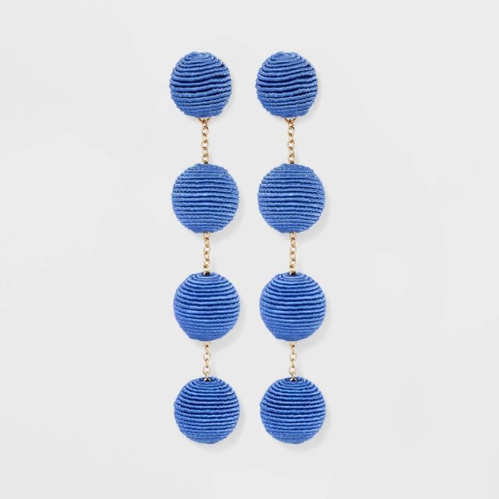 Sugarfix By Baublebar Beaded Sphere Statement Earrings - Blue