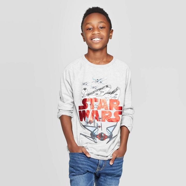 Boys' Star Wars Long Sleeve T-shirt - Gray