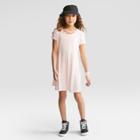 Girls' Short Sleeve Strappy Neck Dress - Art Class Pink Dogwood