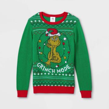 Boys' The Grinch Pullover Sweater - Green