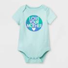 Baby Girls' 'love Your Mother' Short Sleeve Bodysuit - Cat & Jack Mint Green