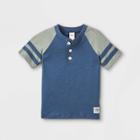 Oshkosh B'gosh Toddler Boys' Athletic Short Sleeve Henley T-shirt - Navy/olive Green