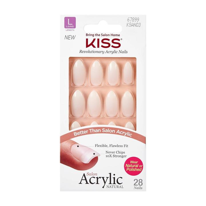 Target Kiss Salon Acrylic Natural Nails Forbidden Stiletto Shaped Nails