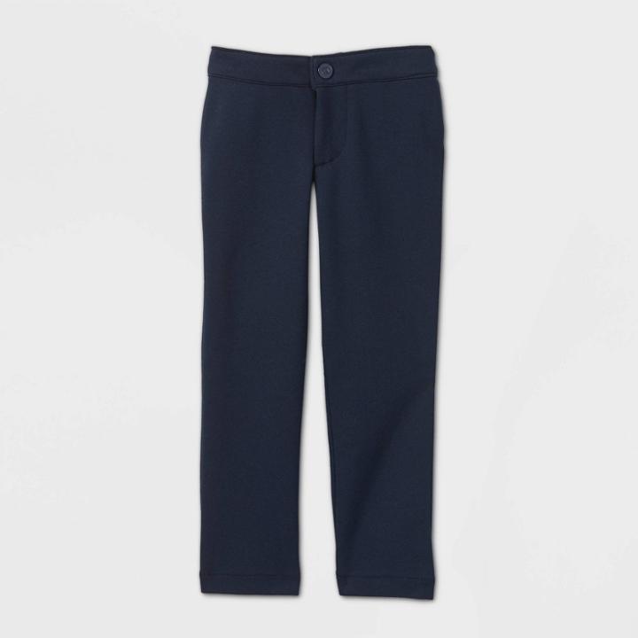 Toddler Girls' Stretch Uniform Ponte Pants - Cat & Jack Blue