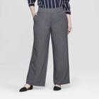 Women's Plus Size Wide Leg Trouser Pants - Ava & Viv Dark Heather Gray