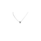 Zirconmania Women's Zirconite Necklace With 1mm Cubic Zirconia Triangle In Sterling Silver - Rhodium