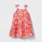 Toddler Girls' Palm Tiered Tank Top Dress - Cat & Jack Orange