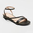 Women's Isma Barely There Ankle Strap Sandals - A New Day Black