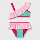 Toddler Girls' Ruffle Bikini Set - Cat & Jack Turquoise