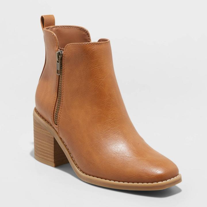 Women's Bristol Ankle Boots - Universal Thread Cognac